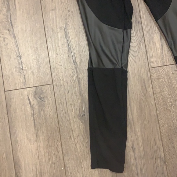 Pants with mock leather accents - Picture 2 of 6